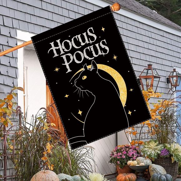 Halloween Black Hocus Pocus Double Sided Fall Yard Decor 28 x 40 Inch Large - Picture 4 of 5